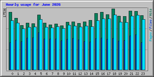 Hourly usage for June 2026