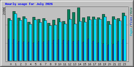 Hourly usage for July 2026